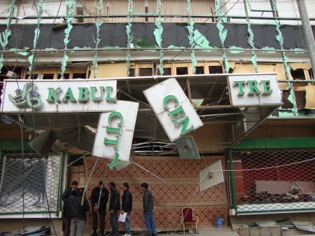 Taliban attacks in Kabul have become more frequent since 2008. Here, a shopping mall after a suicide bombing in early 2010.