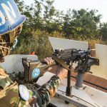 A UN Peacekeeping Unit in South Sudan patrols an area where conflict destroyed thousands of acres of cropland