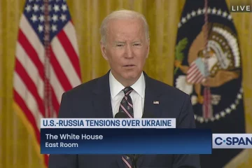 President Biden, from the White House, speaking about a coalition sanction strategy to deter a Russian invasion.